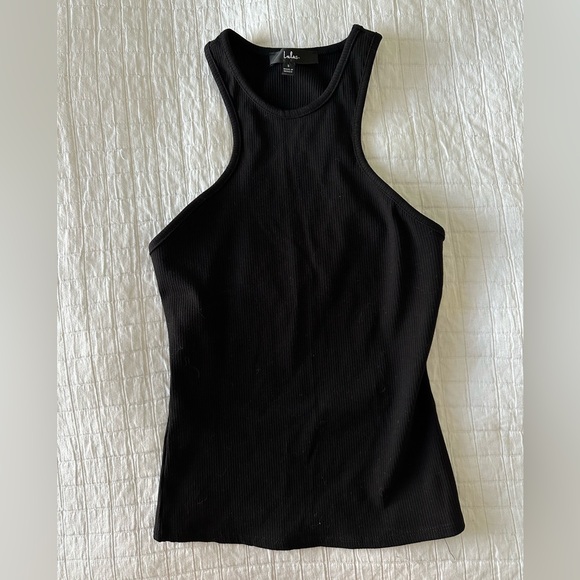 Lulu’s Easygoing Behavior Black Ribbed Knit Racerback Tank Top - Picture 4 of 4